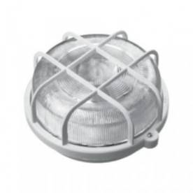 Anco kerek hajólámpa E27 100W műanyag ráccsal fehér