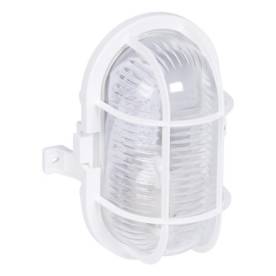 Anco ovális hajólámpa E27 60W műanyag ráccsal fehér