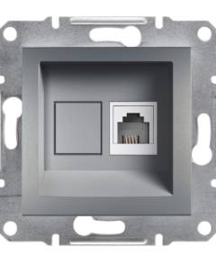 ASFORA 1xRJ11 telefon aljzat, acél