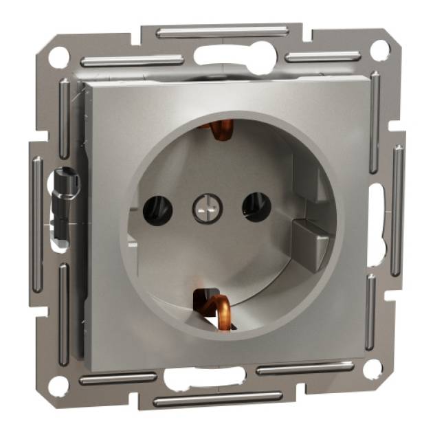 ASFORA 2P+F csatlakozóaljzat, csavaros, bronz 