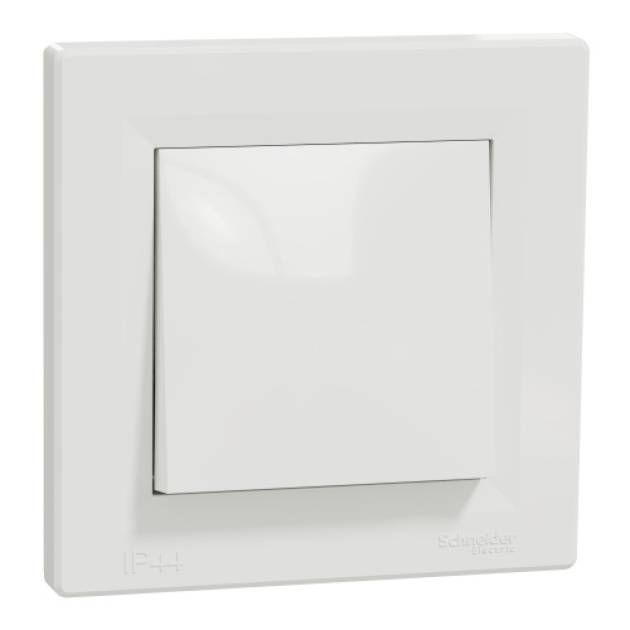 ASFORA Egypólusú kapcsoló - IP44, kerettel, fehér 