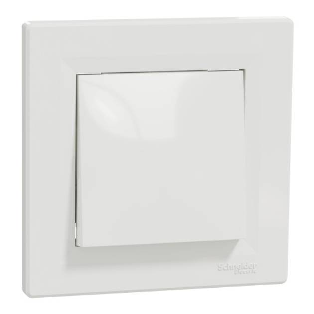 ASFORA Egypólusú kapcsoló, rugós bekötés, fehér (101) 