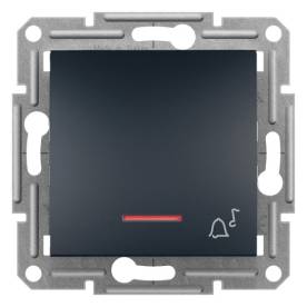 ASFORA Egypólusú nyomó, jelzőfényes, CSJ, rugós bekötés, antracit