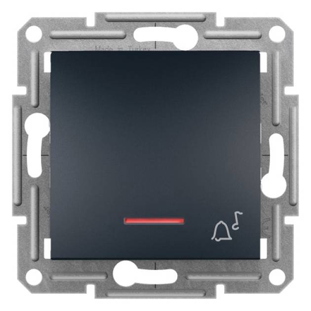 ASFORA Egypólusú nyomó, jelzőfényes, CSJ, rugós bekötés, antracit 