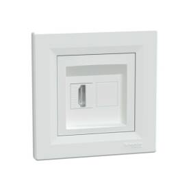 ASFORA HDMI aljzat, kerettel, fehér