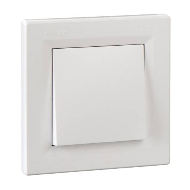 ASFORA Keresztkapcsoló - IP44, kerettel, fehér 