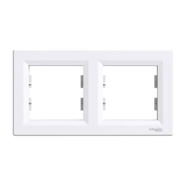 ASFORA Kettes keret, vízszintes, fehér 