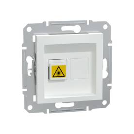 ASFORA Optikai csatlakozó, Single-SC APC Simplex, keret nélkül, fehér