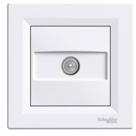 ASFORA TV aljzat, végzáró, 1 dB, fehér