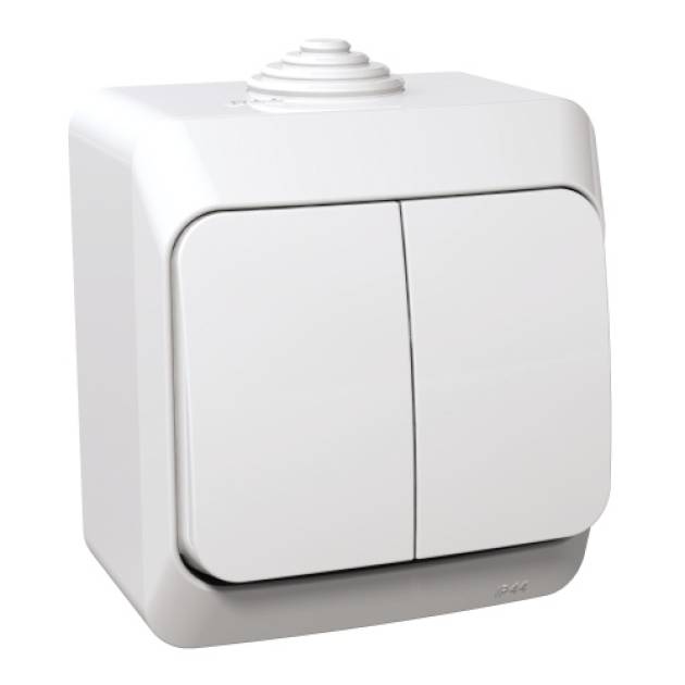 CEDAR PLUS Csillárkapcsoló, jelzőfénnyel, IP44, fehér 