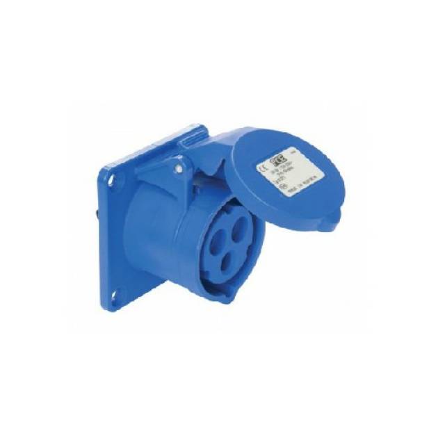 Dugalj beépíthető 32A 3-pólus 230V(50+60Hz) kék egyenes IP44 műanyag 