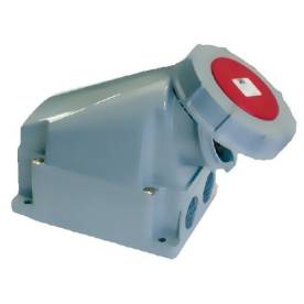 Dugalj falonkívüli 63A 4-pólus 400V(50+60Hz) piros IP67 műanyag csavarkapcsos