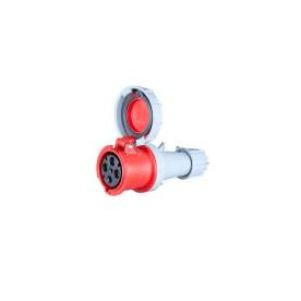 Dugalj lengő 63A 4-pólus 400V(50+60Hz) piros IP67 műanyag egyenes