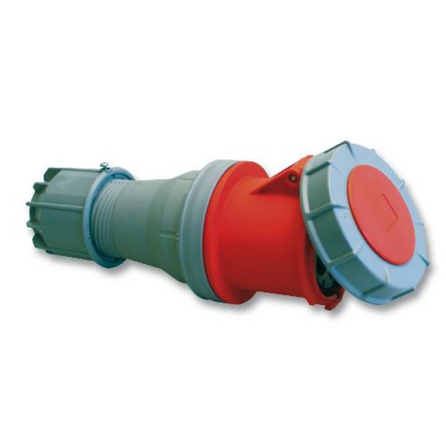 Dugalj lengő 63A 5-pólus 400V(50+60Hz) piros IP67 műanyag egyenes 