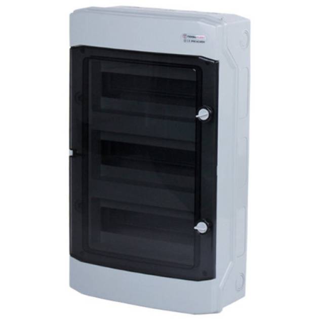 FALON KÍVÜLI KISELOSZTÓ DOBOZ, D SOROZAT, 36 MODULOS, 3 SOROS 319X534X144MM IP65 