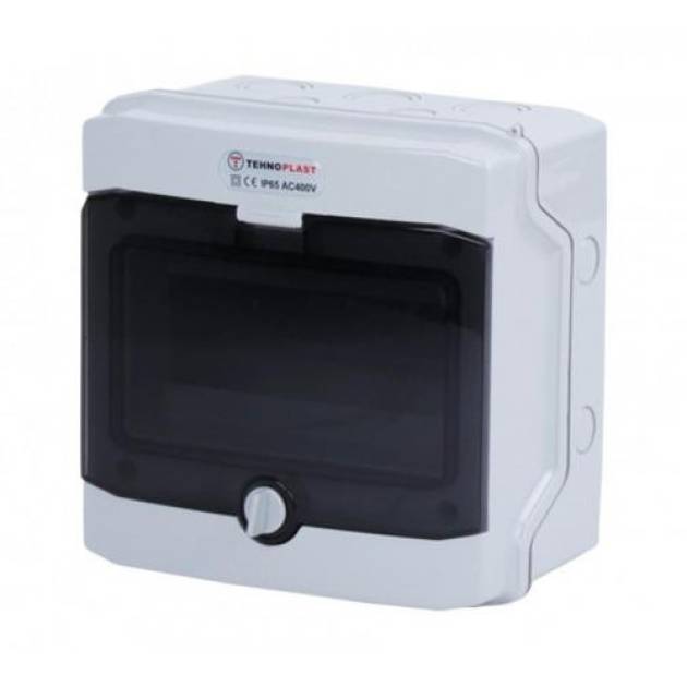 FALON KÍVÜLI KISELOSZTÓ DOBOZ, D SOROZAT, 8MODULOS, 200X200X120MM,IP65 