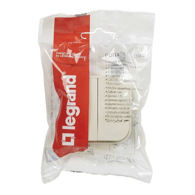 Forix IP20 falon kívüli kettős egypólusú kapcsoló, 10 AX - 250 V~ bézs 