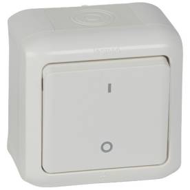 Forix IP44 falon kívüli kétpólusú kapcsoló 10 AX - 250 V~ fehér