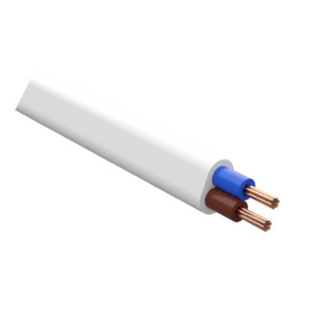 H03VVH2-F (MTL) 300/300V 2 x 0,75 mm2 - fekete PVC szig. sodrott réz erű (lapos) 