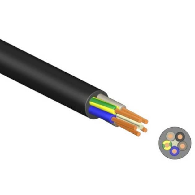 H07RN-F 450/750V 5 G 2,5 mm2 - gumi szig., sodrott réz erű, kábel 