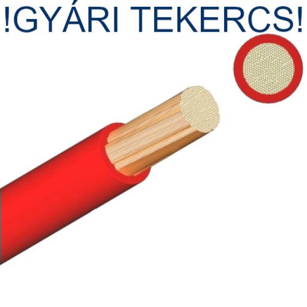 H07V-K|MKH 4 mm2 fekete PVC szigetelésű sodrott réz erű vezeték (100m) 