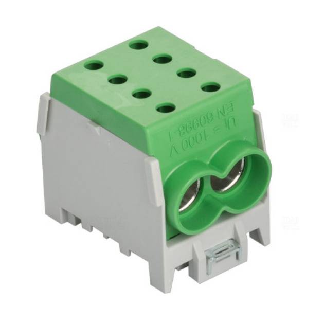 HLAK 70-1/2 Fővezetéki leágazókapocs 250/250A Cu/Al csavaros 4x70mm2 zöld 