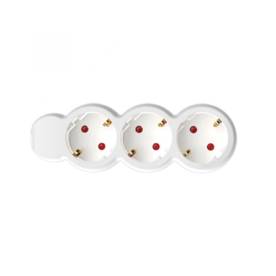 Home NV 3-3/WH/1,5 hálózati elosztó, 3 m, H05VV-F 3G1,5 mm2 kábel,  IP20 kivitel