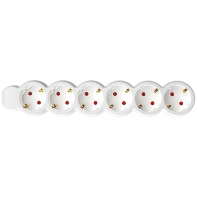 Home NV 6-5/WH/1,5 hálózati elosztó, 5 m, H05VV-F 3G1,5 mm2 kábel,  IP20 kivitel 