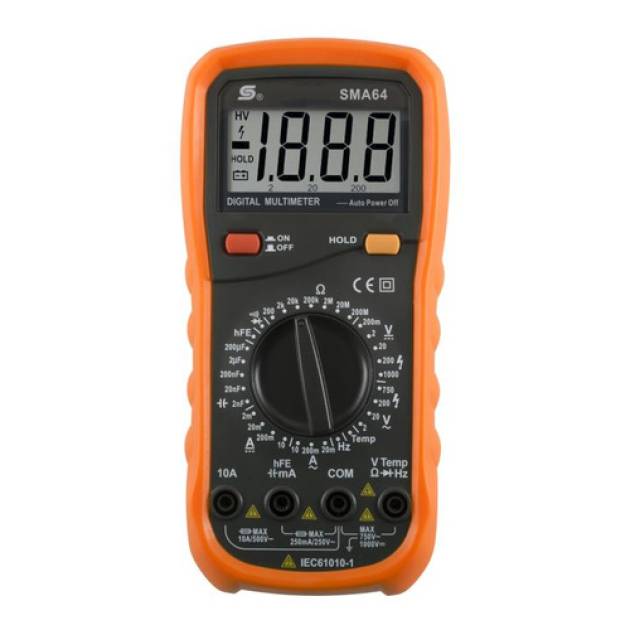 Home SMA 64 digitális multiméter, egyenfeszültség, váltófeszültség, egyenáram, v 