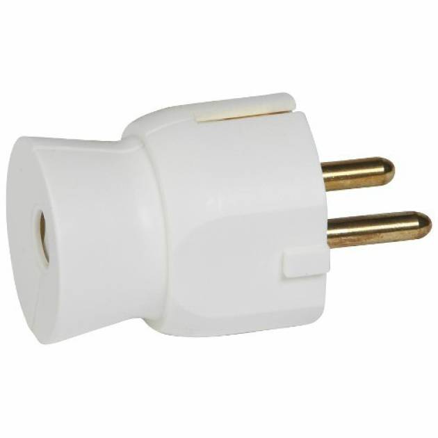 Legrand 2P+F csatlakozó dugó műanyag, fehér 