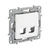 Niloé 2xRJ45 keystone adapter, fehér 