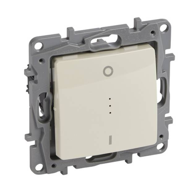 Niloé kétpólusú kapcsoló fényjelzős, körömmel, bézs 