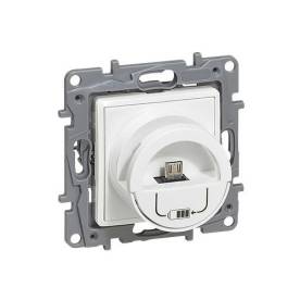 Niloé micro USB dokkoló, USB töltőaljzattal, fehér