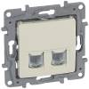 Niloé RJ11 + RJ45 Cat.5 UTP csatlakozóaljzat, bézs 