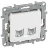 Niloé RJ11 + RJ45 Cat.5 UTP csatlakozóaljzat, fehér 