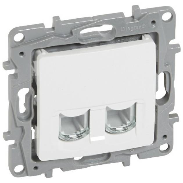Niloé RJ11 + RJ45 Cat.5 UTP csatlakozóaljzat, fehér 