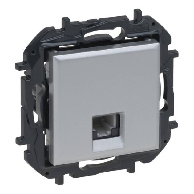 Niloé Step 1xRJ11 csatlakozóaljzat, alumínium 