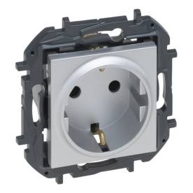 Niloé Step 2P+F csatlakozóaljzat (csavaros), alumínium