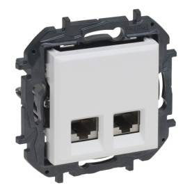 Niloé Step 2xRJ45 Cat.6A UTP aljzat, fehér