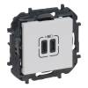 Niloé Step 2xUSB-C töltőaljzat 5V 3A 15W, fehér 
