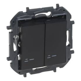 Niloé Step csillárkapcsoló jelzőfénnyel, 10AX, fekete