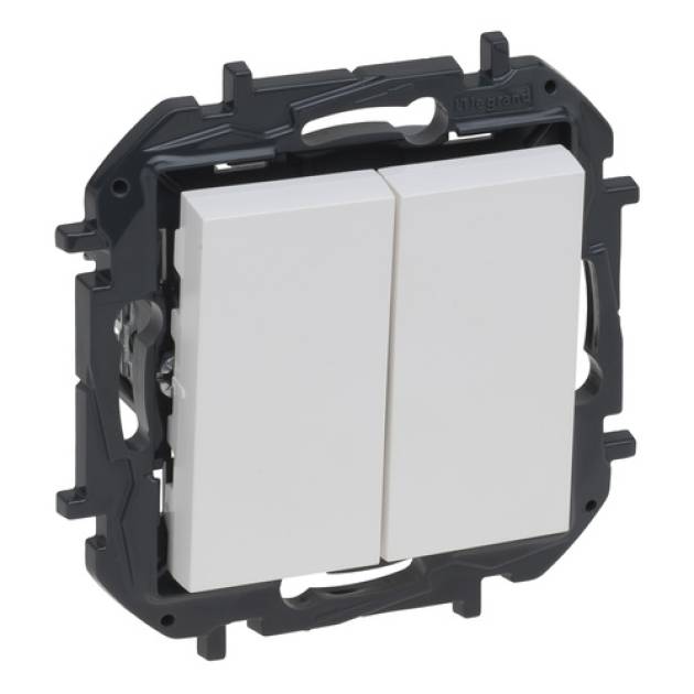 Niloé Step kettős váltókapcsoló, 10AX, fehér 