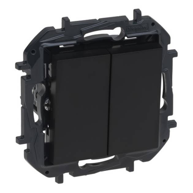 Niloé Step kettős váltókapcsoló, 10AX, fekete 