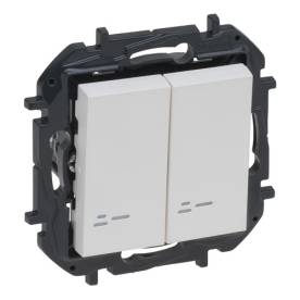 Niloé Step kettős váltókapcsoló jelzőfénnyel, fehér