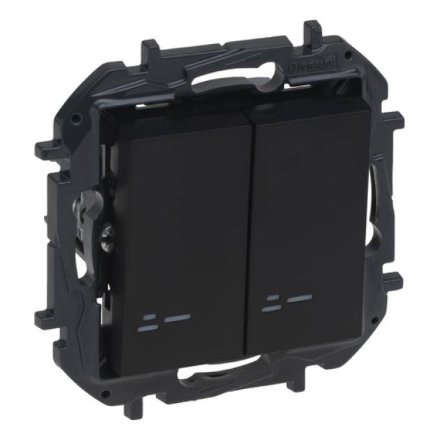 Niloé Step kettős váltókapcsoló jelzőfénnyel, fekete 