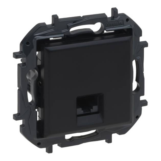 Niloé Step RJ45 Cat.6 UTP aljzat, fekete 