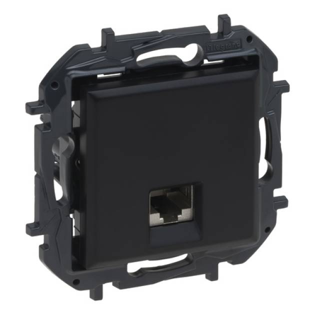 Niloé Step RJ45 Cat.6A UTP aljzat, fekete 