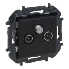 Niloé Step TV-R-SAT átmenő aljzat (14 dB), fekete