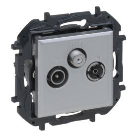 Niloé Step TV-R-SAT végzáró aljzat (10 dB), alumínium