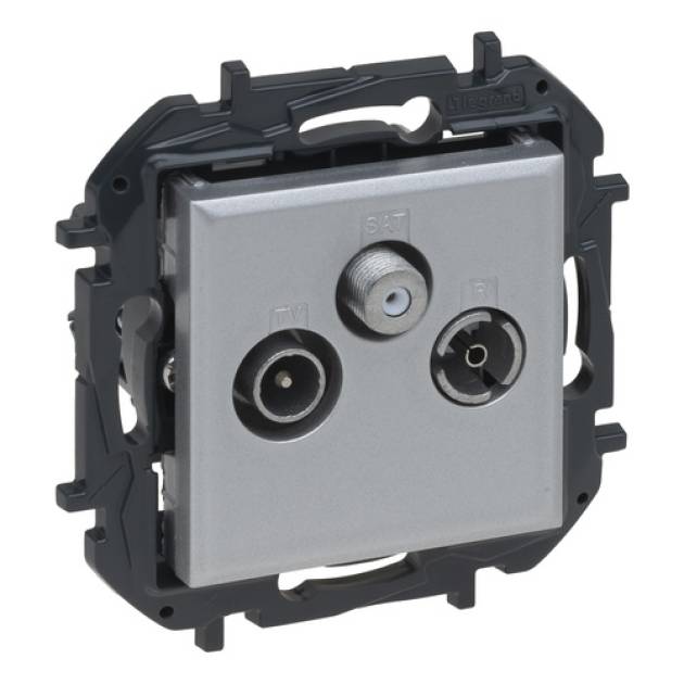 Niloé Step TV-R-SAT végzáró aljzat (10 dB), alumínium 